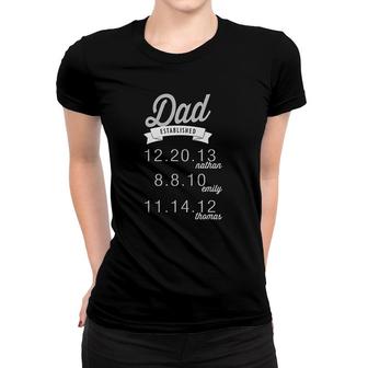 Fathers Day For Dad Grandpa From Daughter Son Personalized Custom Name Happy Dad Women T-shirt - Thegiftio