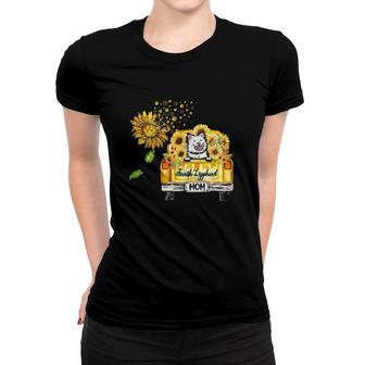 Finnish Lapphund Mom Sunflower Dog Paw Women T-shirt | Mazezy