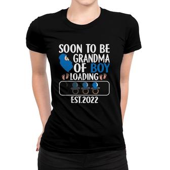 First Time Grandma Of Boy Soon To Be Grandma Est 2022 Ver2 Women T-shirt | Mazezy