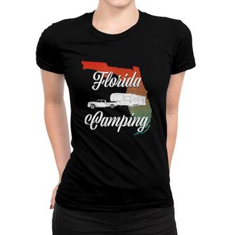 Florida Camping Rv With Fifth Wheel Camper Women T-shirt | Mazezy