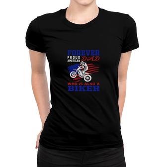 Forever Proud American Biker Women T-shirt | Mazezy