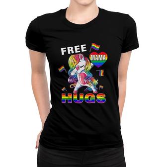 Free Mama Hugs Funny Unicorn Gay Lgbt Pride Month Women T-shirt | Mazezy