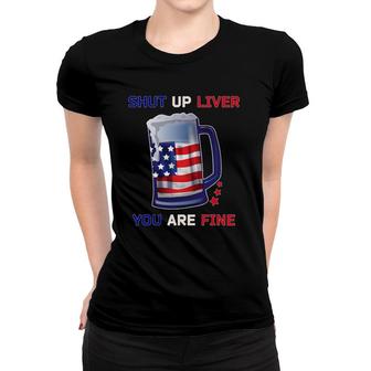 Funny Beer Mug Outfit Usa Flag 4Th Of July Clothes Men Gift Women T-shirt | Mazezy