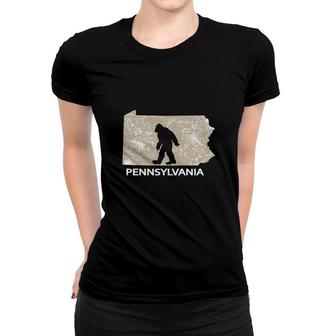 Funny Bigfoot I Believe Loves Pennsylvania Pa Sasquatch Women T-shirt | Mazezy