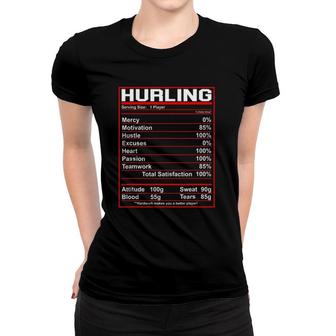 Funny Hurling Nutrition Facts Hurler Women T-shirt | Mazezy