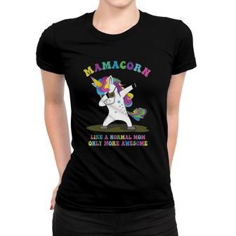 Funny Mamacorn Dabbing Unicorn Mother's Day Mother Mom Women T-shirt | Mazezy