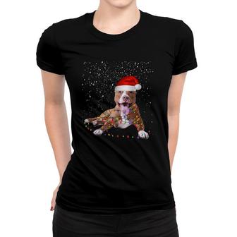 Funny Merry Pitmas Pit Bull T Christmas Dog Gift Women T-shirt | Mazezy