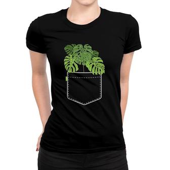 Funny Plant Gifts For Women Monstera Pocket Plant Mama Women T-shirt | Mazezy