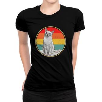 Funny Vintage Sunset Tonkinese Cat Women T-shirt | Mazezy