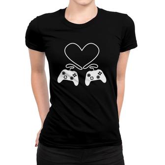Gamer Valentine's Day Gaming Console Couple Matching Gift Women T-shirt | Mazezy AU