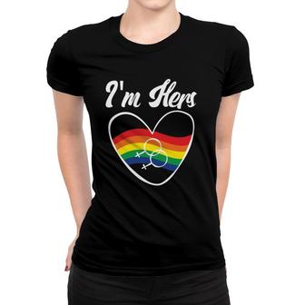 Gay Couple Gifts Matching Lgbt I'm Hers Gay Pride Women T-shirt | Mazezy