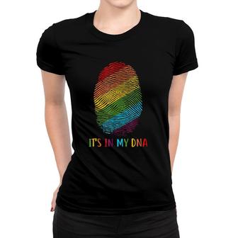 Gay Pride Week Lgbt Rainbow Dna Fingerprint Women T-shirt | Mazezy