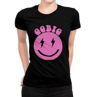 Gbig Big Little Sorority Reveal Smily Face Funny Cute Gg Big Women T-shirt | Mazezy