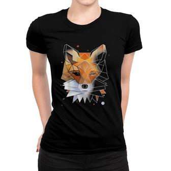 Geometric Fox Polygon Wild Animal Women T-shirt | Mazezy