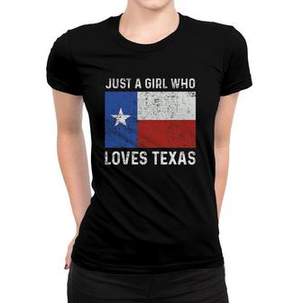 Girl Love Texas Flag Star State Usa Women T-shirt | Mazezy