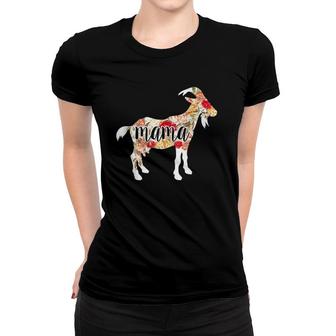 Goat Mother's Day Mama Mom Lover Floral Gift Women T-shirt | Mazezy
