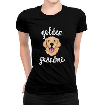 Golden Retriever Grandma Mother Fur Mom Dog Puppy Adopt Women T-shirt | Mazezy