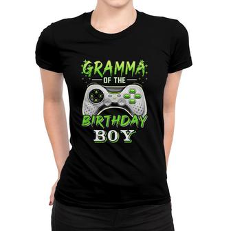 Gramma Of The Birthday Boy Matching Video Gamer Birthday Women T-shirt | Mazezy