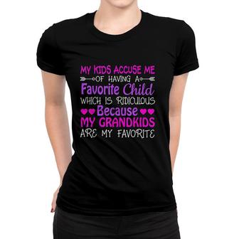 Grandma My Grandkids Are My Favorite Women T-shirt - Seseable