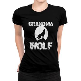 Grandma Wolf Matching Family Tribe Wolves Moon Mimi Women T-shirt - Thegiftio UK