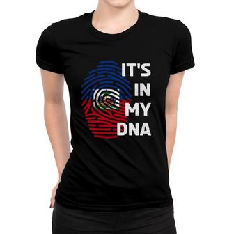 Haiti It's In My Dna For A American Flag Haiti Women T-shirt | Mazezy