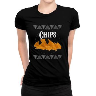 Halloween Couple Chips Matching Costume Women T-shirt | Mazezy