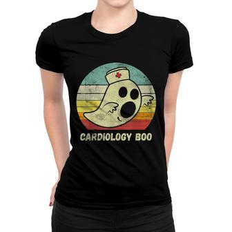 Halloween Ghost Cardiology Boo Nurse Nursing Medical Women T-shirt | Mazezy