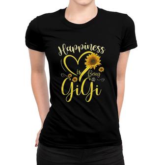 Happiness Is Being A Gigi Sunflower Mother's Day Grandma Women T-shirt | Mazezy