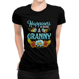 Happiness Is Being A Granny Cute Floral Mother's Day Gifts Women T-shirt | Mazezy