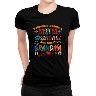 Happiness Is Being A Mom Great Grandma Mother Women T-shirt | Mazezy CA