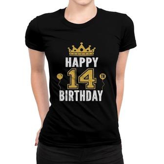 Happy 14Th Birthday Idea For 14 Years Old Boys And Girls Women T-shirt | Mazezy
