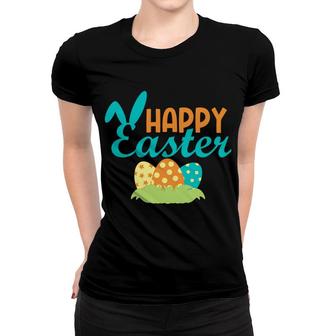 Happy Easter With Eggs Women T-shirt | Mazezy