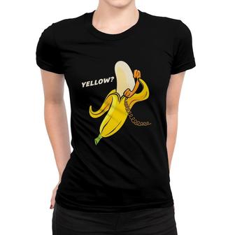 Healthy Banana Yellow Phone Vegan Market Women T-shirt | Mazezy UK