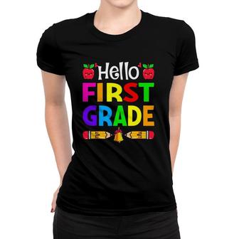 Hello First Grade Boy Kids Teachers Girl Students 1St Grade Women T-shirt | Mazezy