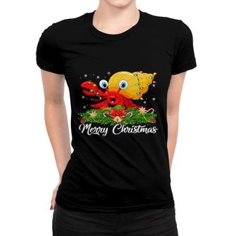 Hermit Crab Matching Santa Hat Hermit Crab Christmas Women T-shirt | Mazezy