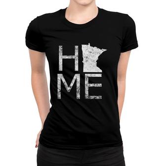 Home Minnesota Map Cute Proud Of Your State Women T-shirt | Mazezy