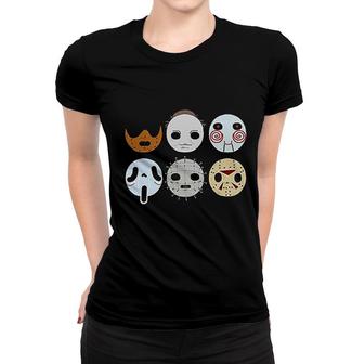 Horror Scary Faces Women T-shirt | Mazezy