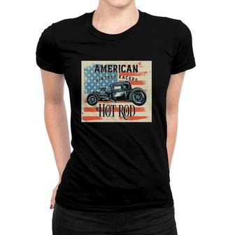 Hot Rod Art American Vintage Racers Rockabilly Old School Women T-shirt | Mazezy
