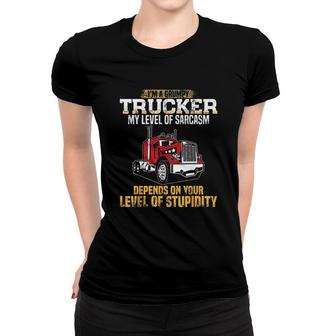 I Am A Grumpy Trucker Funny Truck Driver Gifts Women T-shirt | Mazezy