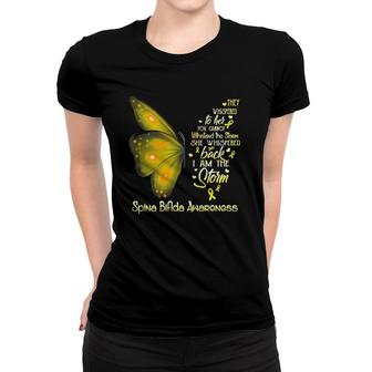 I Am The Storm Spina Bifida Awareness Butterfly Women T-shirt | Mazezy