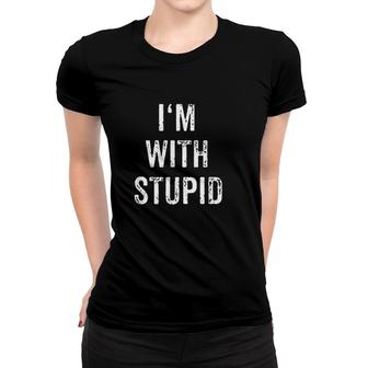 I Am With Stupid Couple Best Friend Part 1 Matching Women T-shirt - Thegiftio UK