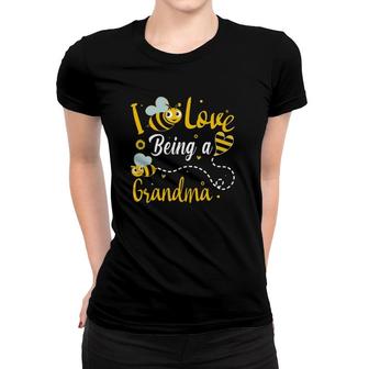 I Love Being A Grandma Grandmother Matching Family Sunflower And Bee Lover Women T-shirt | Mazezy