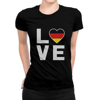 I Love Germany German Flag Women T-shirt | Mazezy