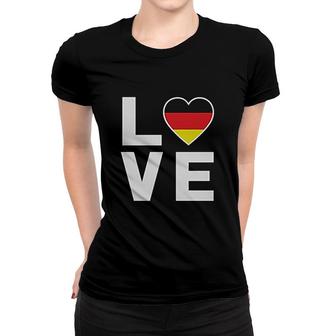 I Love Germany German Flag Women T-shirt | Mazezy