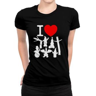 I Love Inflatables Red Heart Women T-shirt | Mazezy
