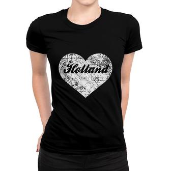 I Love Michigan Funny Cute Holland Women T-shirt | Mazezy