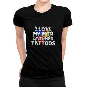 I Love My Mom And Her Tattoos Splatoon Ink It Up Splatter Women T-shirt | Mazezy