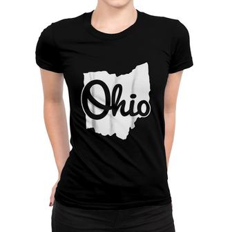 I Love My Ohio Home Script Ohio Buckeye State Women T-shirt - Seseable