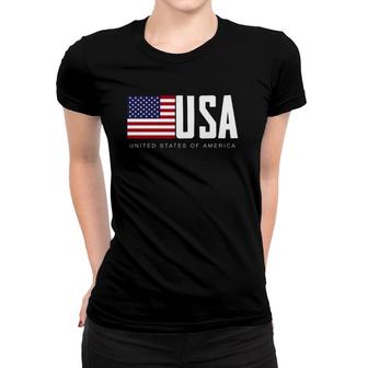 I Love Usa, Enjoy Cool Usa United States Of America Flag Women T-shirt | Mazezy CA