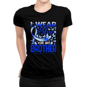 I Wear Bule For My Brother Apraxia Awareness Women T-shirt | Mazezy